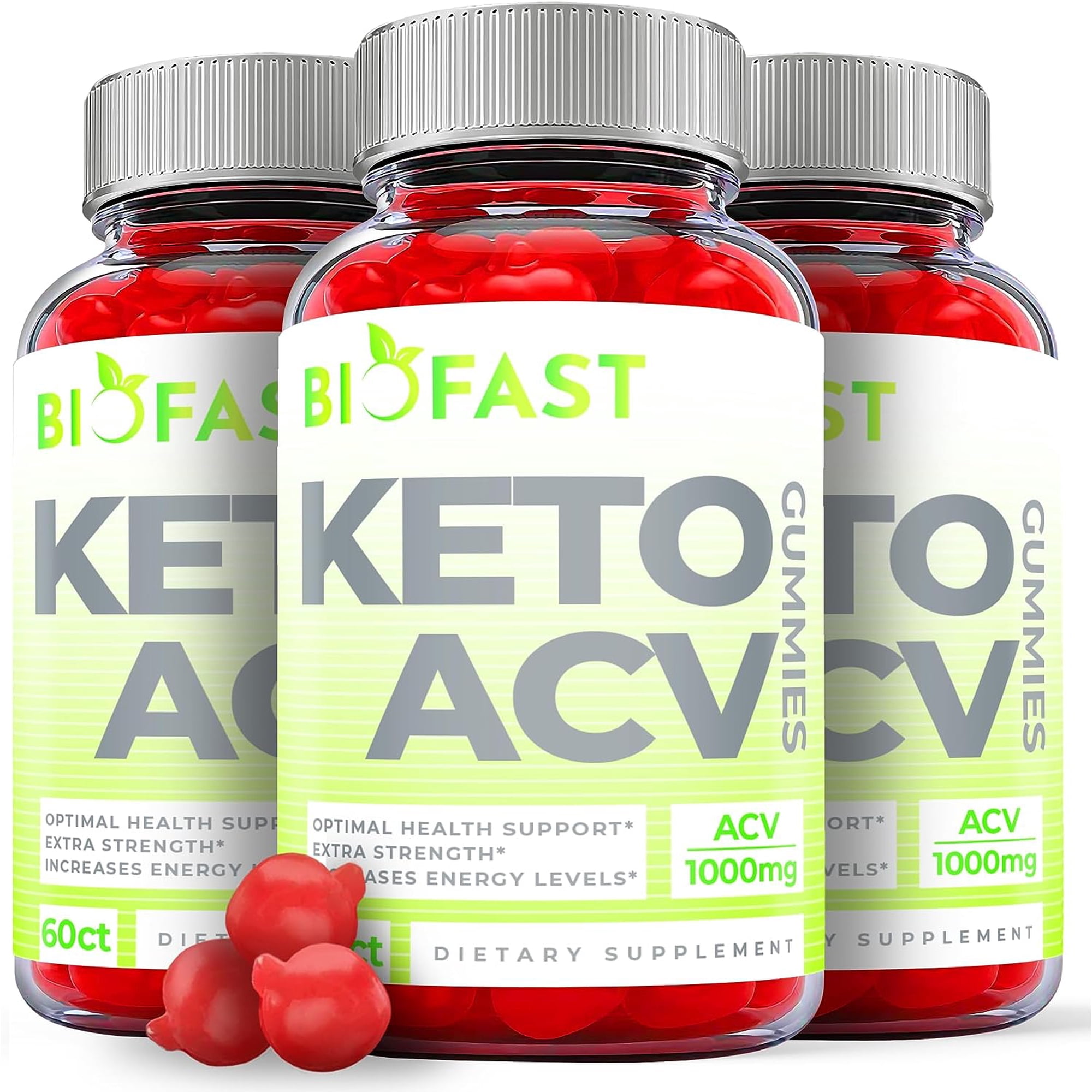 (3 Pack) Biofast Keto ACV Gummies - Apple Cider Vinegar Supplement for Weight Loss - Energy & Focus Boosting Dietary Supplements for Weight Management & Metabolism - Fat Burn - 180 Gummies