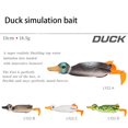 thumbnail image 3 of keepw False Bait Lifelike Surface Duck Lure Fish Propeller Bait Scale Water Snakehead Simulated Attraction Top Strong Pattern with No.2 1Set, 3 of 6