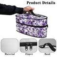 thumbnail image 5 of HELLHERO Watercolour Purple Flowers Iron Organizer Bag Protective Portable Iron Case Protective Iron Accessories, Case Only, 5 of 6