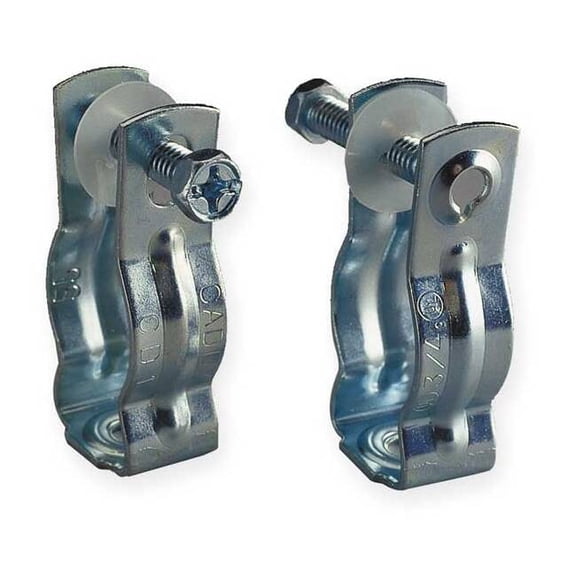 Nvent Caddy Clamp, Conduit; EMT; Pipe Use, 1 in, Steel, Galvanized CD2B