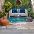 thumbnail image 2 of Turquoise Beach Summer Outdoor Rug for Patio/Deck/Porch, Non-Slip Large Area Rug 6 x 9 Ft, Starfish Coastal Gradient Indoor Outdoor Rugs Washable Area Rugs, Reversible Camping Rug Carpet Runner, 2 of 8