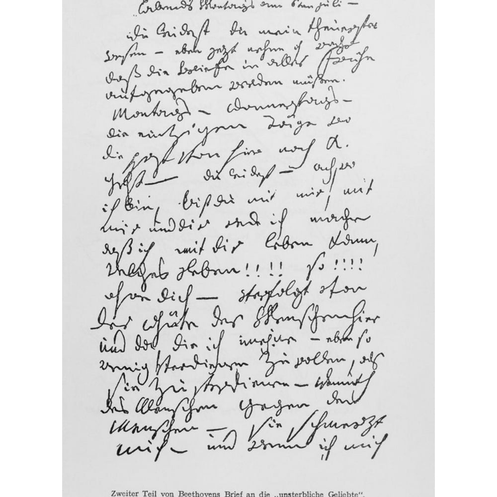Beethoven s Immortal Beloved Letter Print Wall Art Walmart 