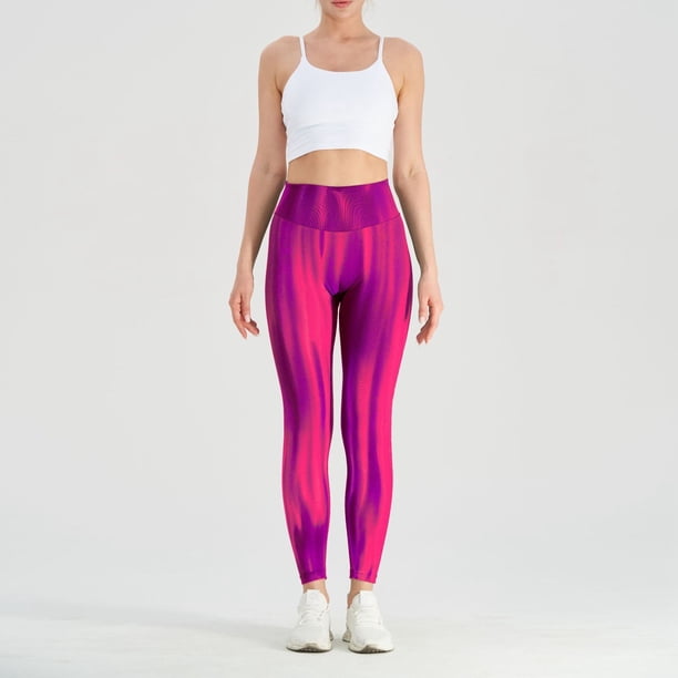 WILLBEST Pantalones de Yoga de Cintura Alta Sin Costuras para Mujer, Mallas Deportivas con Efecto Tie-Dye para Entrenamiento Y Actividad Física 3530 Mediana