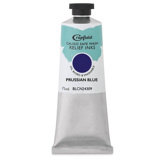 Cranfield Caligo Safe Wash Relief Ink - Prussian Blue, 75 ml