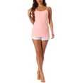 thumbnail image 2 of INSPIRE CHIC Women's Camisole Tops with Built in Bra Slim Fit Adjustable Spaghetti Strap Scoop Neck Tank Top S Pink, 2 of 6