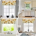 thumbnail image 6 of Vintage Sunflower Window Valance for Kitchen, Farmhouse White Yellow Flower Leaf Butterfly Rod Pocket Short Curtain for Small Windows, Light Filtering Decorative Valance, 60 x 14 Inch, 1 Panel, 6 of 8