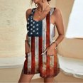 thumbnail image 2 of Save On Summer Jumpsuits for Women 2025 Independence Day Romper Wide Leg Shorts Bib Overalls American Flag Sleeveless Rompers Baggy Boho Overalls beach holiday outfits, 2 of 5