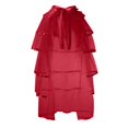 thumbnail image 4 of Riforla Women Solid Color Mesh Skirt 6 Layered Tie on Belt Tutu Overskirt Skirts for Women Trendy Red One Size, 4 of 6
