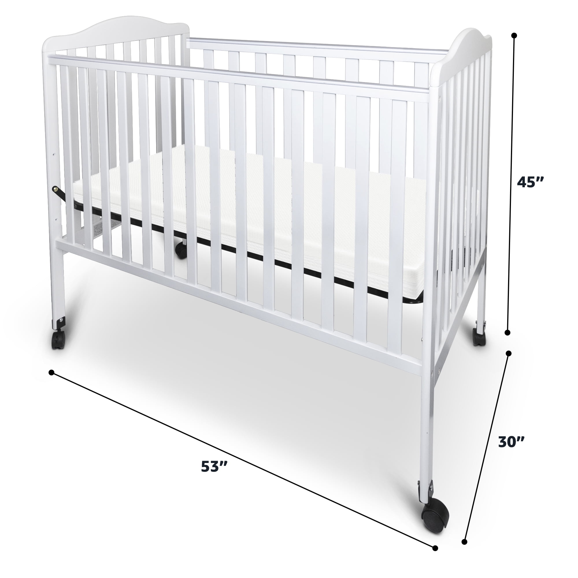 Fizzy Baby 2-in-1 Wooden Crib Convertible Crib to Toddler Bed with 3 Level Mattress Board, Natural