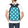thumbnail image 4 of Disketp Sky Blue And White Polka Dot Mochila Minimalista de Gran Capacidad, Mochila de Viaje para Escuela, Trabajo o Uso Diario, 4 of 6