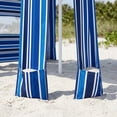 thumbnail image 5 of Zateety 5.8' X 5.8' Portable Beach Umbrella with Double-Top, Ruffled Outdoor Cabana with Walls, Vents, Sandbags, Carry Bag, Blue Stripe, 5 of 12