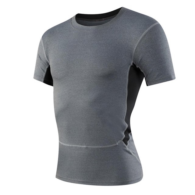 pstuiky Camisas de vestir de manga corta para hombre, Camisas deportivas de manga corta con cuello redondo y secado rápido para hombre ropa de hombre l