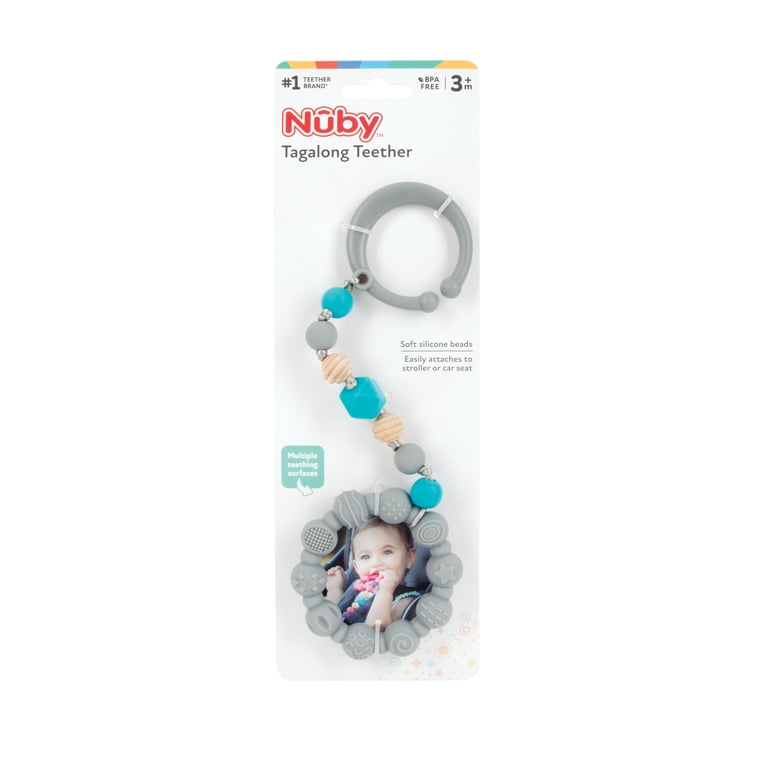 Nuby Tag-a-Long Silicone Teether with Clip photo 2