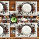 thumbnail image 3 of Juego de 4 manteles individuales de Halloween con diseño de telaraña y rosas de piruletas, manteles de mesa con hojas y calabazas para decoración de comedor, fiesta en casa al aire libre, 3 of 5