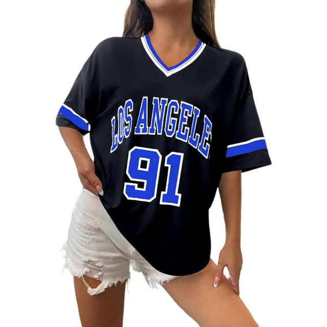 T-Shirts Amples Tendance pour Femmes Col en V Dentelle Manches Longues Décontractées pour Usage Quotidien