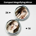 thumbnail image 4 of Picia Black Marble Pattern Sunflower for Compact Vanity Mirror , Travel Makeup Mirror , Portable Magnifying Cosmetic Mirror for Daily, Work, Business-Round Shape, 4 of 9