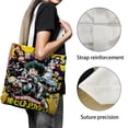 thumbnail image 3 of My Hero Academia Bolso de tela con estampado de lienzo para mujer, bolsa de compras reutilizable y estética, con cremallera interior, regalo para mujer,38*45cm., 3 of 6
