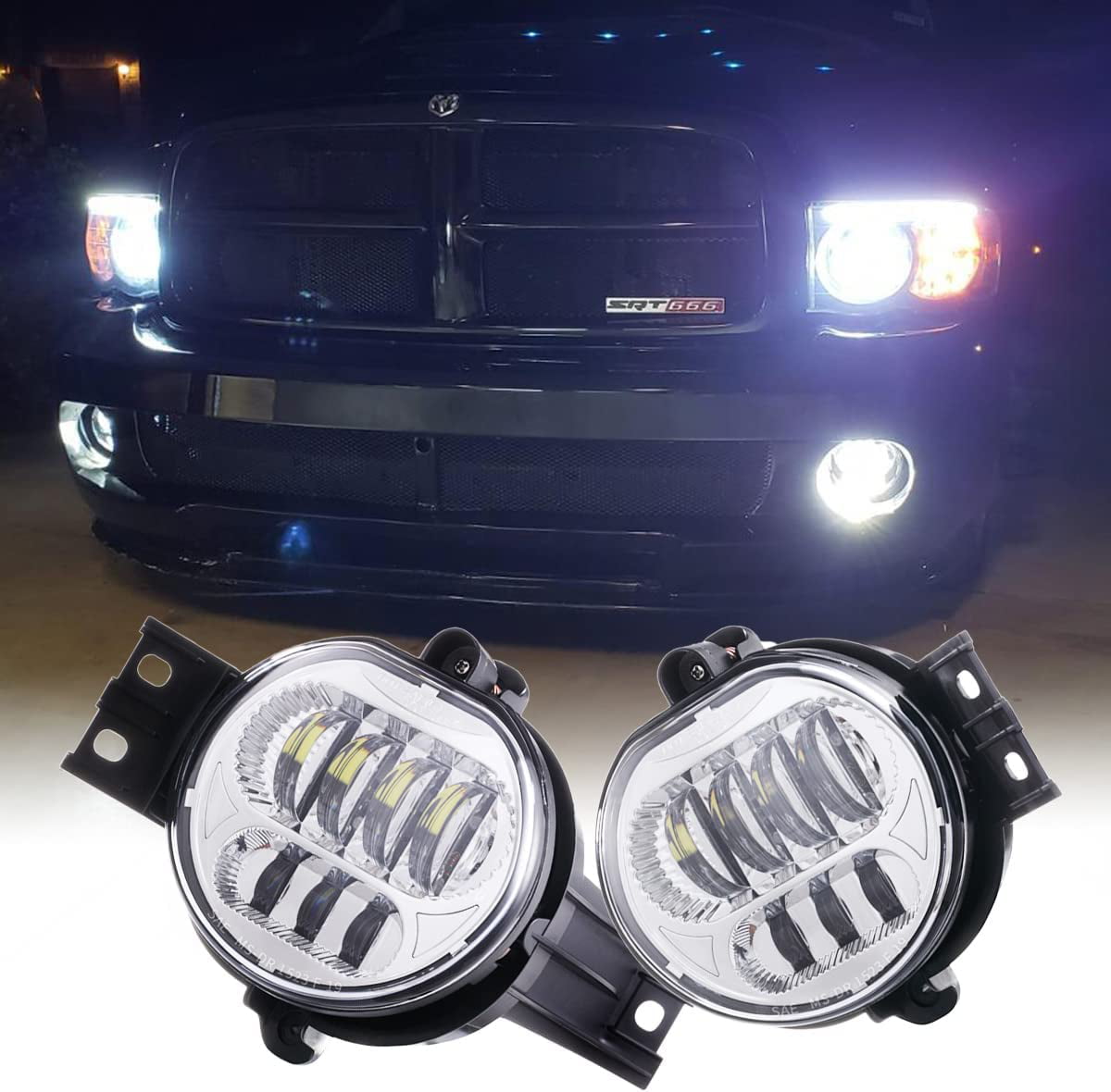 Aftermarket Replacement Passenger Fog Light Compatible with 2004-2006 Silverado Avalanche Pickup Truck 15791434 