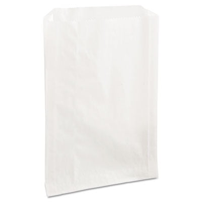 Bagcraft PB19 Grease-Resistant Sandwich/Pastry Bags 6 x 3/4 x 7 1/4 White 2000 