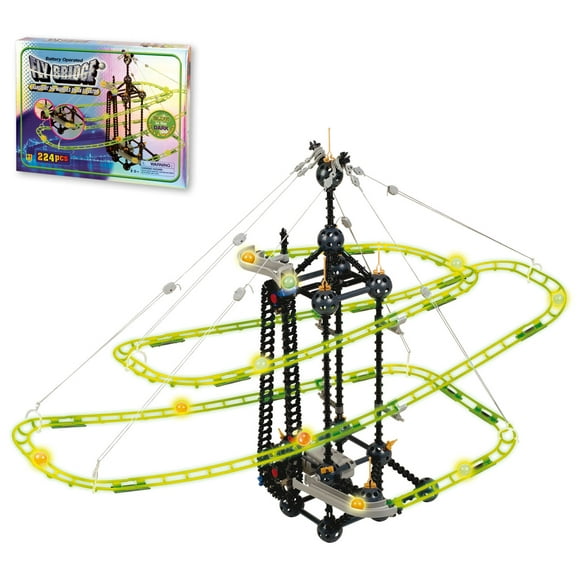 Fly Bridge 580 - Pista voladora Fluorescente 224 Pzas incluye elevador Toto Toys TF-580
