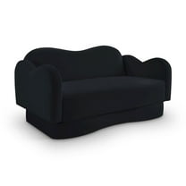 Meridian Furniture Bloom Black Velvet Loveseat