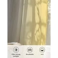 thumbnail image 6 of Sheer Curtains 45 inches Long, Ombre Abstract Gradient Lemon Yellow and Gray Light Filtering Sheer Window Curtains Rod Pocket Voile Drapes for Bedroom Living Room, 52"W x 45"L 2 Panels, 6 of 7