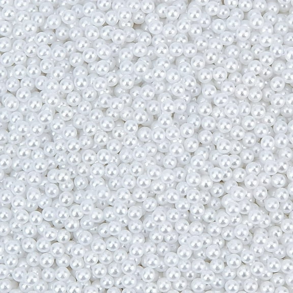 10000pcs 1.5~2mm No Hole White Pearl Beads Super Tiny Nail Pearls Loose Acrylic Pearl Beads Mini Resin Filling Material Pearl Beads for DIY Resin Crafting Nail Art Makeup Jewelry Making