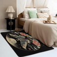 thumbnail image 3 of Moth Rugs for Bedroom - 4x5 Rug - Moth Rug - Peony Butterfly Area Rug - Aesthetic Floral Moon Rugs - Girls Flower Black Carpet, 3 of 7