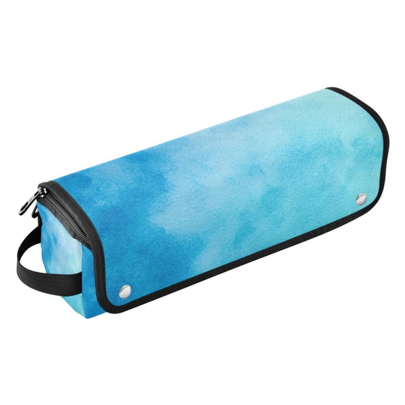 Hair Tools Storage with Heat Resistant Mat- A Translucent Printed Design Curling Iron Travel Bag/Flat Iron Case for Women