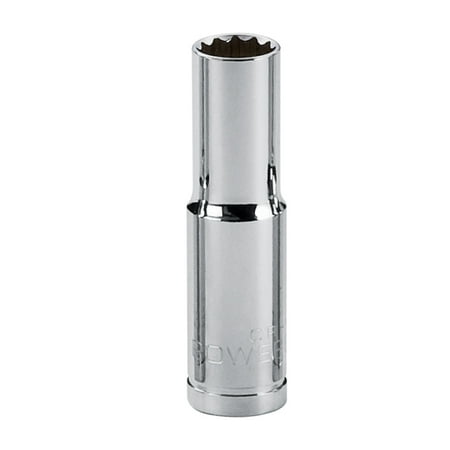 Powerbuilt 1/2-Inch Drive 13mm 12 Point Metric Deep Socket - 940154