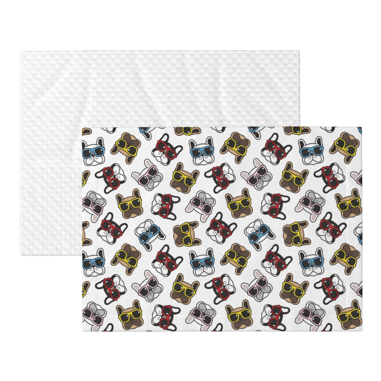Naloa Bulldog Sunglasses Face Dog Blanket, 3 Sizes Cat Blanket for Indoor Cats Large Medium Small Dog Gifts-