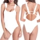 thumbnail image 1 of Trajes de baño de una pieza para mujer, traje de baño camisola de encaje de color sólido, traje de baño bikini sin espalda de cadera alta, traje de baño para mujer, 1 of 4