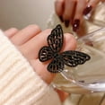 thumbnail image 2 of Grofry Women Ring Hollow Out Butterfly Shape Alloy Adjustable Opening Ring Banquet Party Wedding Jewelry, 2 of 8