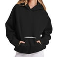 thumbnail image 2 of YODETEY No Boundaries Womens Pullover Sweaters, Womens Oversized Hoodies Fleece Sweatshirts, Long Sleeve Hooded Sweatshirts with Pockets, Black,Women's Plus XXL, 2 of 9
