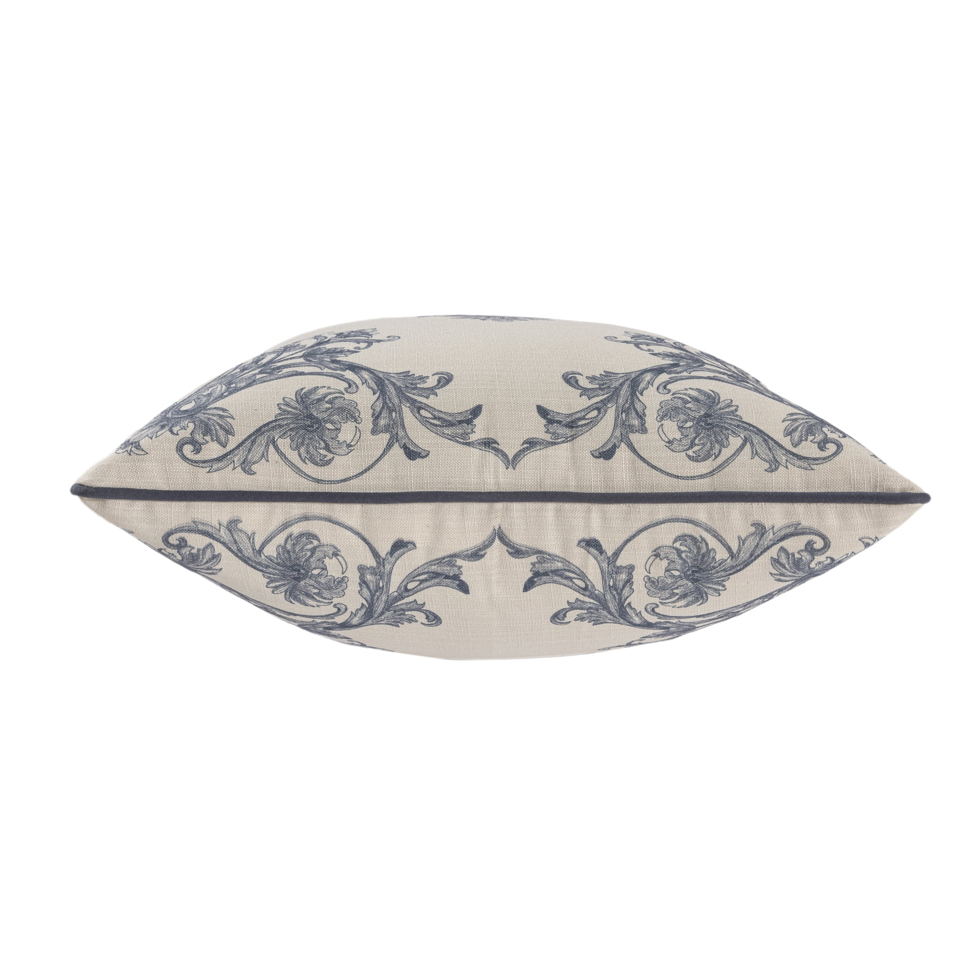 Harlow Hill Alton Blue/Ivory Floral 20" x 20" Recycled P.E.T. Adult Decorative Feather Filled Pillow