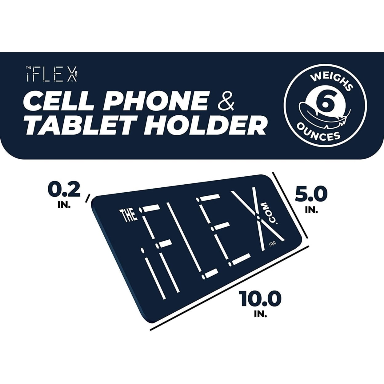 iFLEX Tablet Cell Phone Adjustable Stand Dark Blue Universal Hands-Free Non-Slip Grip Waterproof