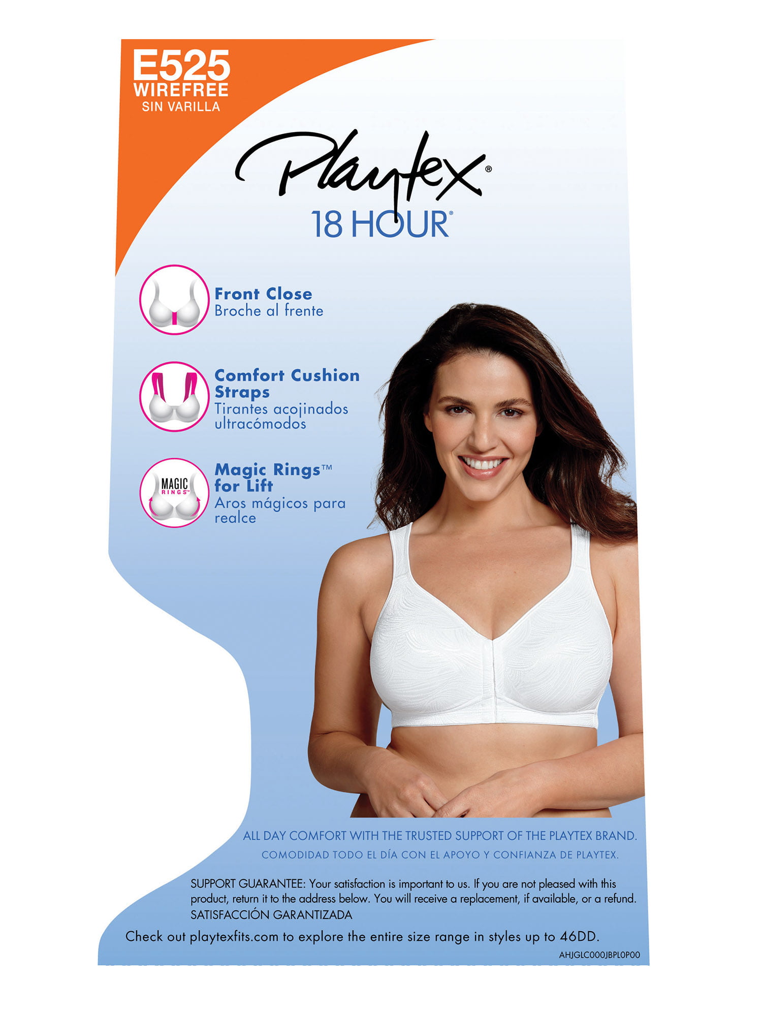  Playtex Womens 18 Hour Posture Boost Front Close Wireless  Bra USE525
