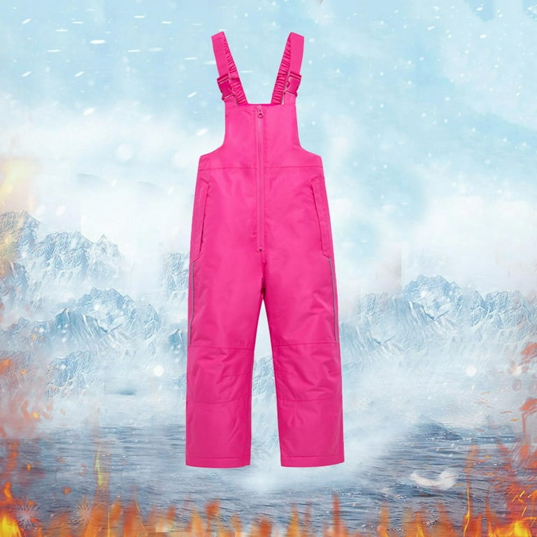 Kids Snow Bib Overalls - Water-Resistant Winter Snow Pants For Boys & Girls