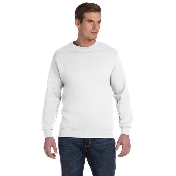 The Gildan Adult DryBlend 90 oz, 50/50 Fleece Crew - WHITE - XL