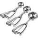 thumbnail image 3 of Ice Cream Scoop, Stainless Steel Ice Cream Scoop - Polished, 3 Pieces Different Sizes (Small 4cm, Medium 5cm & Large 6cm) Ice Cream Spoon with Ejector, 3 of 5