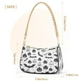 thumbnail image 3 of One Shoulder Chain Handbag 7.1x11x2.8in Women's Hobo Handbags Tote Handbags Shoulder Handbags Card Bag Cash Bag Key Bag Black Halloween Elements, 3 of 7