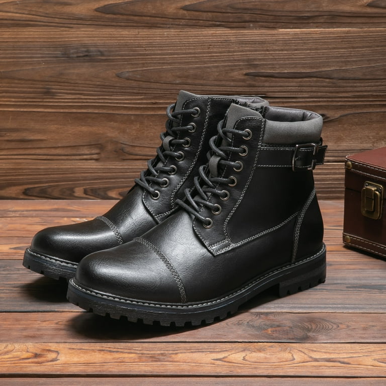 chinese dress ladies Bruno Marc Men's Motorcycle Combat Boots Warm Zipper Biker Riding Oxford  Boot,Size 8,Classic Black,ENGLE-05 : Clothing, Shoes & Jewelry
