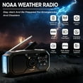 thumbnail image 5 of Emergency Hand Crank Radio, with LED Flashlight for Emergency, AM/FM Portable Weather Radio, for USB Charged & Solar Power for Camping, Emergency (Black), 5 of 9