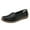 Black, variant on Black Womens Loafers Summer Slip On Thick Sole Lightweight Non-Slip Bean Flats Fashion Casual Soft Breathable Comfortable Daily Wear Walking Shoes Size 39