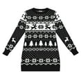 thumbnail image 4 of Fiaer Women's Christmas Sweater Dress Crew Neck Long Sleeve Plus Size Trendy Funny Reindeer Floral Printed Pullover Casual Xmas Tops Black M, 4 of 4