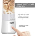 thumbnail image 4 of Portable blender, charging personal mixer, for making shakes and smoothies, mini blender with six blades, suitable for baby food, travel, gym., 4 of 5