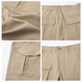 thumbnail image 4 of Domzest Mens Cargo Work Pants Durable Ripstop Tactical Pants with Pockets Outdoor Water Resistant Hiking Woking Construction Pants Khaki XL, 4 of 8