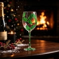 thumbnail image 4 of Colorful Painted Christmas Wine Glass 9in Festive Stemware Art Goblet with Gift Box for Holiday Party Table Decor, 4 of 6