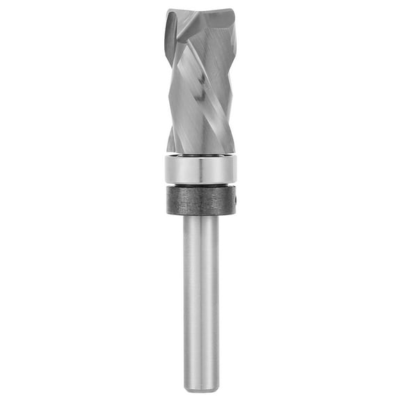 Flush Trim Router Bit Metal Top Bearing Compression Up Down Spiral Router Bit Carbide Woodworking Milling Tool Professional Cutter Router Kit for Fibreboard Solid Wood Plywood