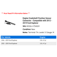thumbnail image 2 of Engine Crankshaft Position Sensor Connector - Compatible with 2012 - 2019 Ford Explorer 2013 2014 2015 2016 2017 2018, 2 of 2
